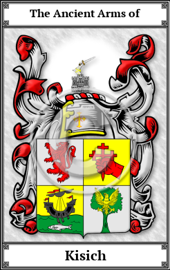 Kisich Family Crest Download (JPG)  Book Plated - 150 DPI