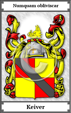 Keiver Family Crest Download (JPG)  Book Plated - 150 DPI