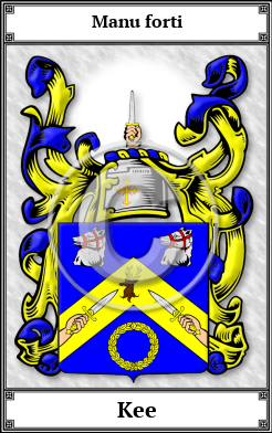 Kee Family Crest Download (JPG) Book Plated - 600 DPI