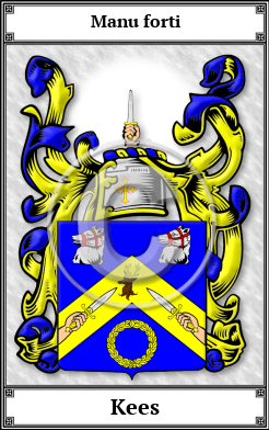Kees Family Crest Download (JPG)  Book Plated - 150 DPI