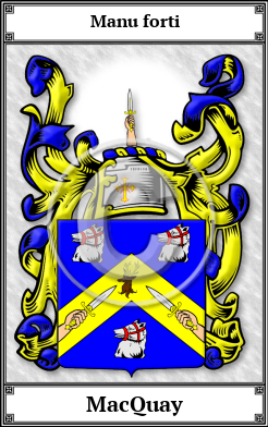 MacQuay Family Crest Download (JPG) Book Plated - 300 DPI