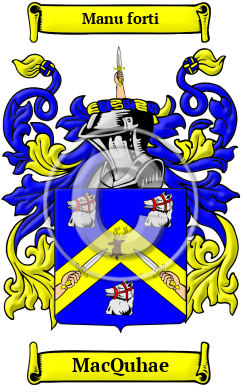 MacQuhae Family Crest/Coat of Arms