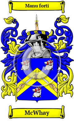 McWhay Family Crest/Coat of Arms