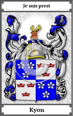 Kyon Family Crest Download (JPG) Book Plated - 600 DPI