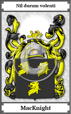 MacKnight Family Crest Download (JPG) Book Plated - 600 DPI