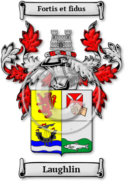 Laughlin Family Crest Download (jpg) Legacy Series - 150 DPI