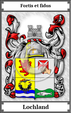 Lochland Family Crest Download (JPG)  Book Plated - 150 DPI