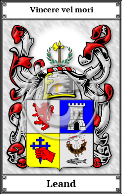 Leand Family Crest Download (JPG) Book Plated - 600 DPI