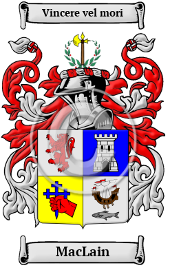 MacLain Family Crest/Coat of Arms