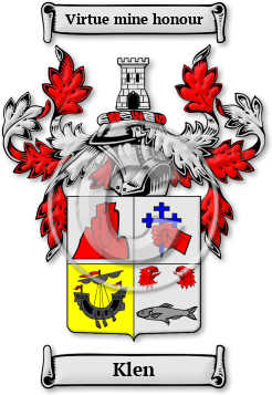 Klen Family Crest Download (jpg) Legacy Series - 150 DPI