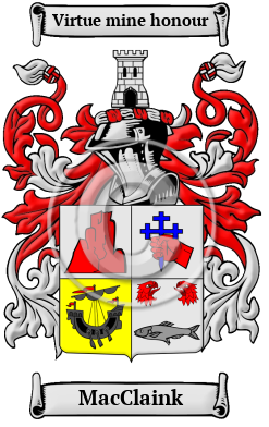 MacClaink Family Crest/Coat of Arms