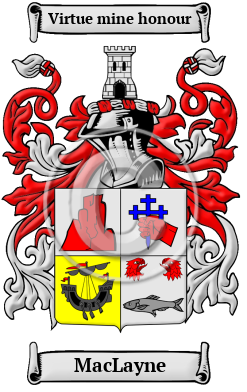 MacLayne Family Crest/Coat of Arms