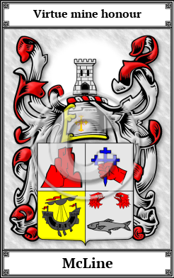 McLine Family Crest Download (JPG)  Book Plated - 150 DPI