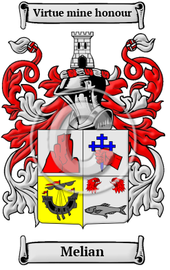 Melian Family Crest/Coat of Arms