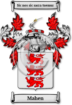 Mahen Family Crest Download (jpg) Legacy Series - 150 DPI