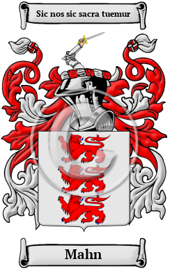 Mahn Family Crest/Coat of Arms
