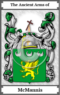 McMannis Family Crest Download (JPG) Book Plated - 600 DPI