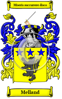 Melland Family Crest/Coat of Arms