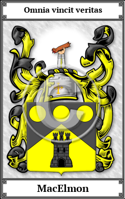 MacElmon Family Crest Download (JPG)  Book Plated - 150 DPI
