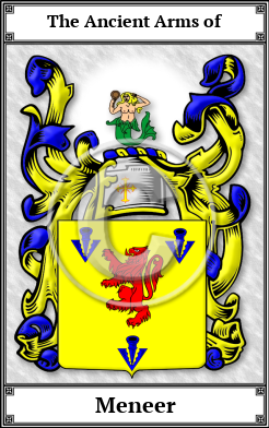 Meneer Family Crest Download (JPG) Book Plated - 600 DPI