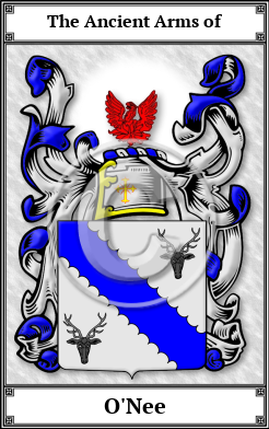 O'Nee Family Crest Download (JPG)  Book Plated - 150 DPI