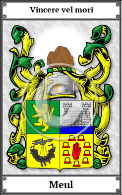 Meul Family Crest Download (JPG)  Book Plated - 150 DPI