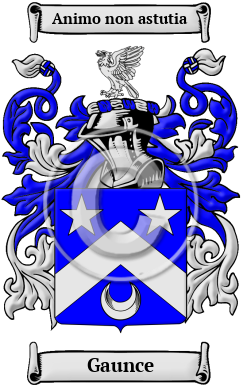 Gaunce Family Crest/Coat of Arms