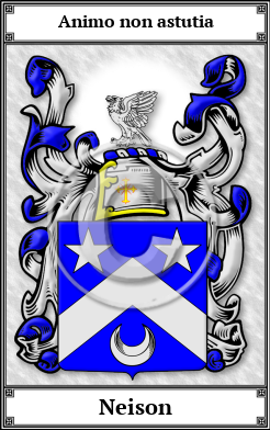 Neison Family Crest Download (JPG) Book Plated - 600 DPI