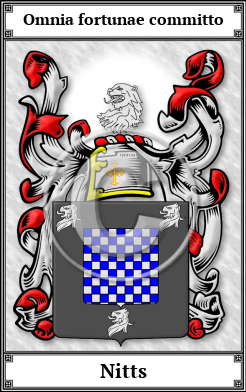 Nitts Family Crest Download (JPG)  Book Plated - 150 DPI
