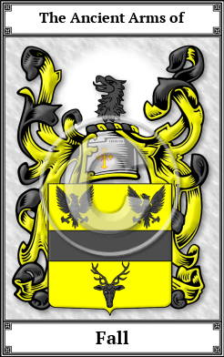 Fall Family Crest Download (JPG) Book Plated - 600 DPI