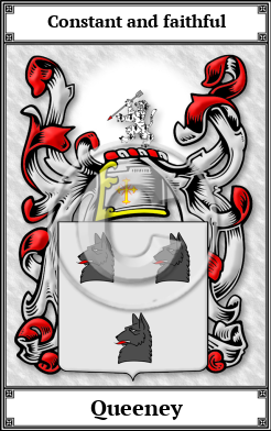 Queeney Family Crest Download (JPG) Book Plated - 600 DPI