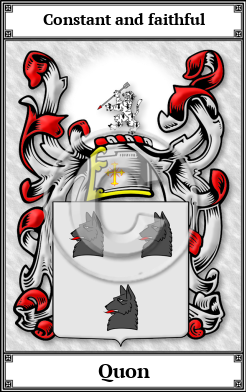 Quon Family Crest Download (JPG) Book Plated - 600 DPI