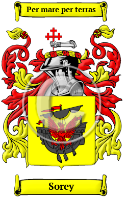 Sorey Family Crest/Coat of Arms