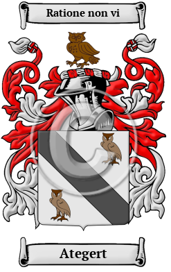 Ategert Family Crest/Coat of Arms