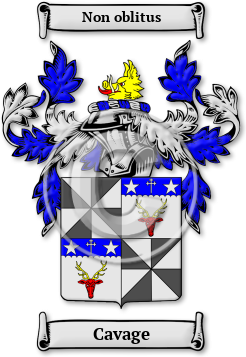 Cavage Family Crest Download (jpg) Legacy Series - 150 DPI