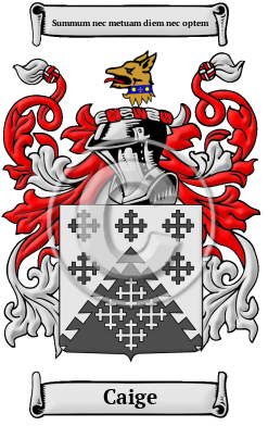 Caige Family Crest/Coat of Arms