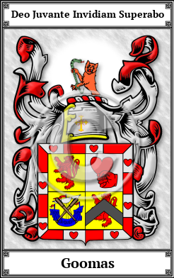 Goomas Family Crest Download (JPG) Book Plated - 600 DPI