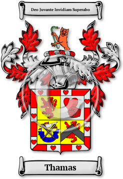 Thamas Family Crest Download (jpg) Legacy Series - 150 DPI
