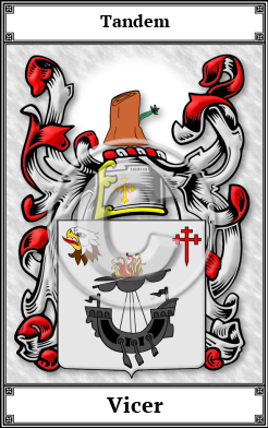 Vicer Family Crest Download (JPG)  Book Plated - 150 DPI