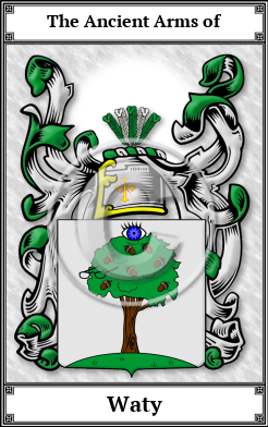 Waty Family Crest Download (JPG) Book Plated - 600 DPI