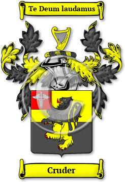 Cruder Family Crest Download (JPG) Legacy Series - 600 DPI