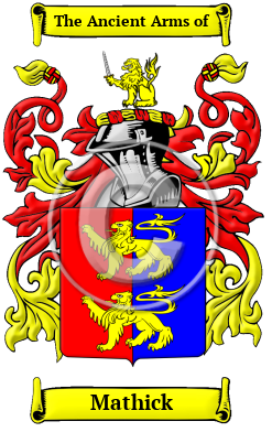 Mathick Family Crest/Coat of Arms