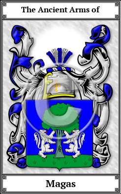 Magas Family Crest Download (JPG) Book Plated - 600 DPI