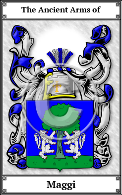 Maggi Family Crest Download (JPG) Book Plated - 600 DPI