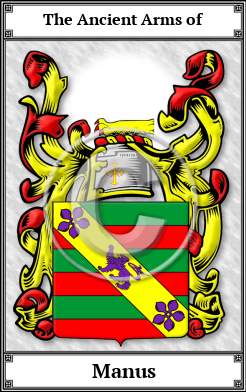 Manus Family Crest Download (JPG) Book Plated - 600 DPI