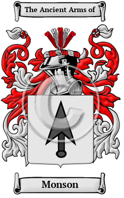 Monson Family Crest/Coat of Arms