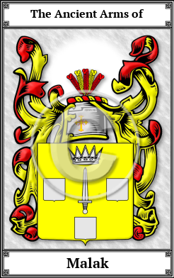 Malak Family Crest Download (JPG)  Book Plated - 150 DPI