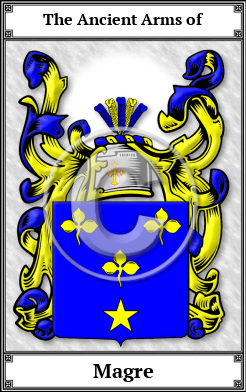 Magre Family Crest Download (JPG)  Book Plated - 150 DPI