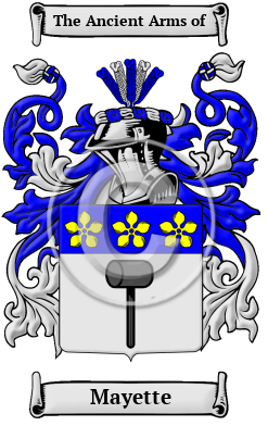 Mayette Family Crest/Coat of Arms