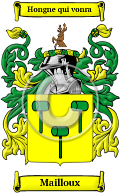 Mailloux Family Crest/Coat of Arms